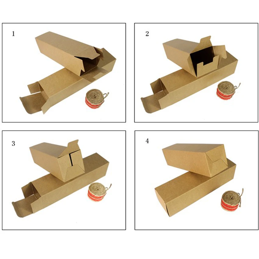 50 шт./лот 5x5x22 см крафт-бумажная коробка для упаковки оливкового масла бутылка съедобное масло лапша на заказ упаковка печать картонные коробки длинный флип