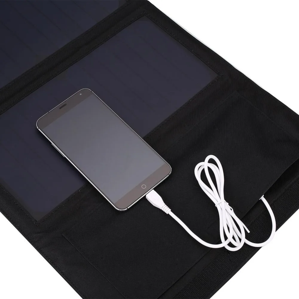 

5V 14W Folding solar panel Charger sun power chip USB External Battery Pack for Mobile Phone outdoor tool