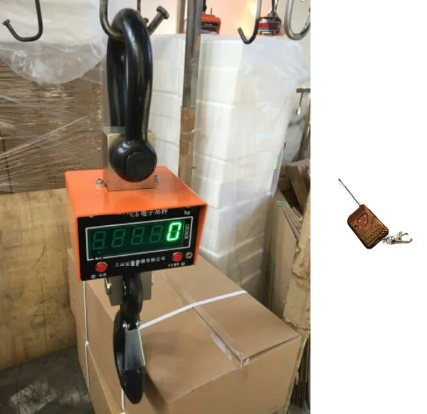 

5T/5000kg red or green display steel shell with wireless remote control OCS digital crane scale Industrial lifting Scale