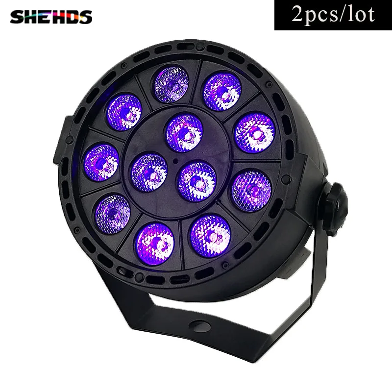 

2pcs/lot LED Flat Par 12x3W Ultraviolet Color Lighting LED Stage Light Par With DMX512 for disco DJ projecto Party Decoration