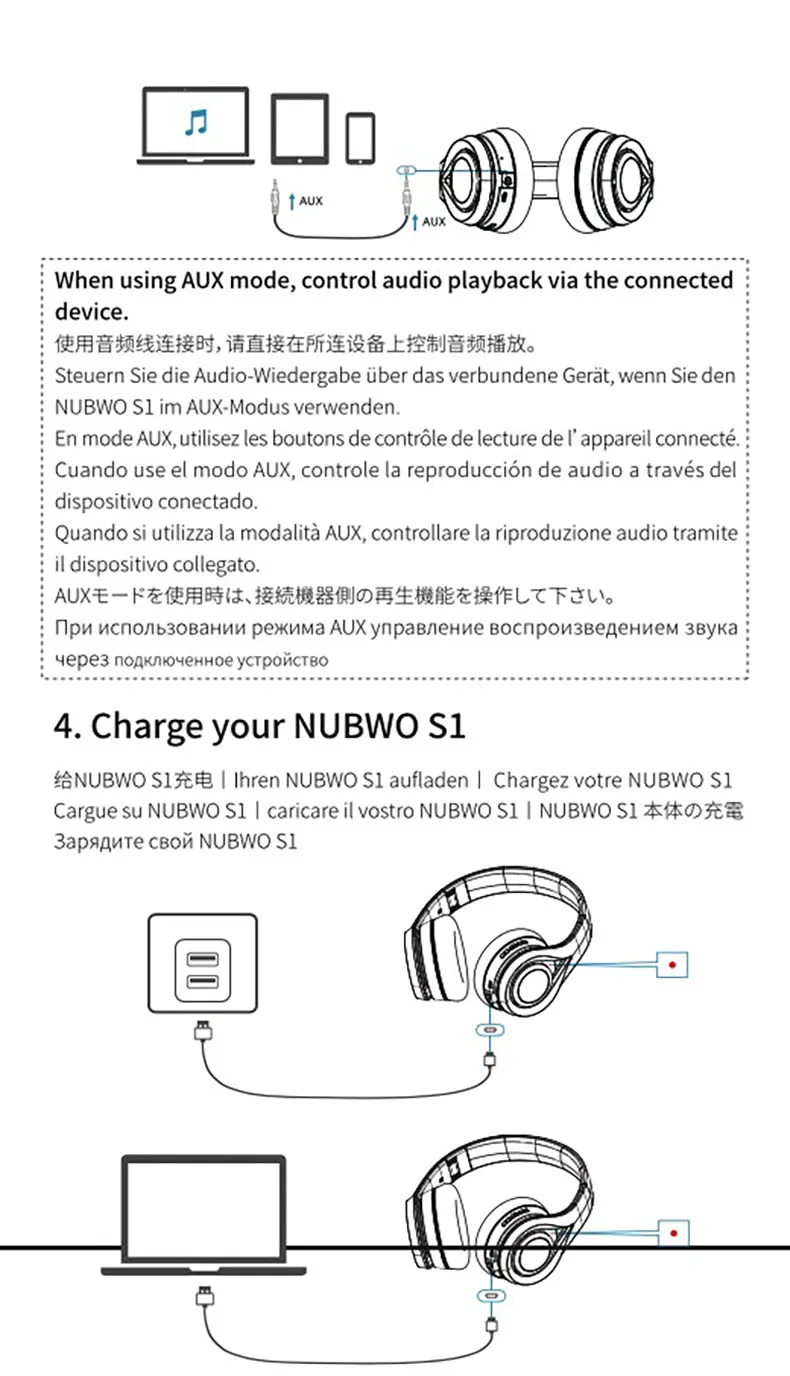 Bluetooth наушники Беспроводная игровая гарнитура с микрофоном для телефонов Бренд NUBWO S1