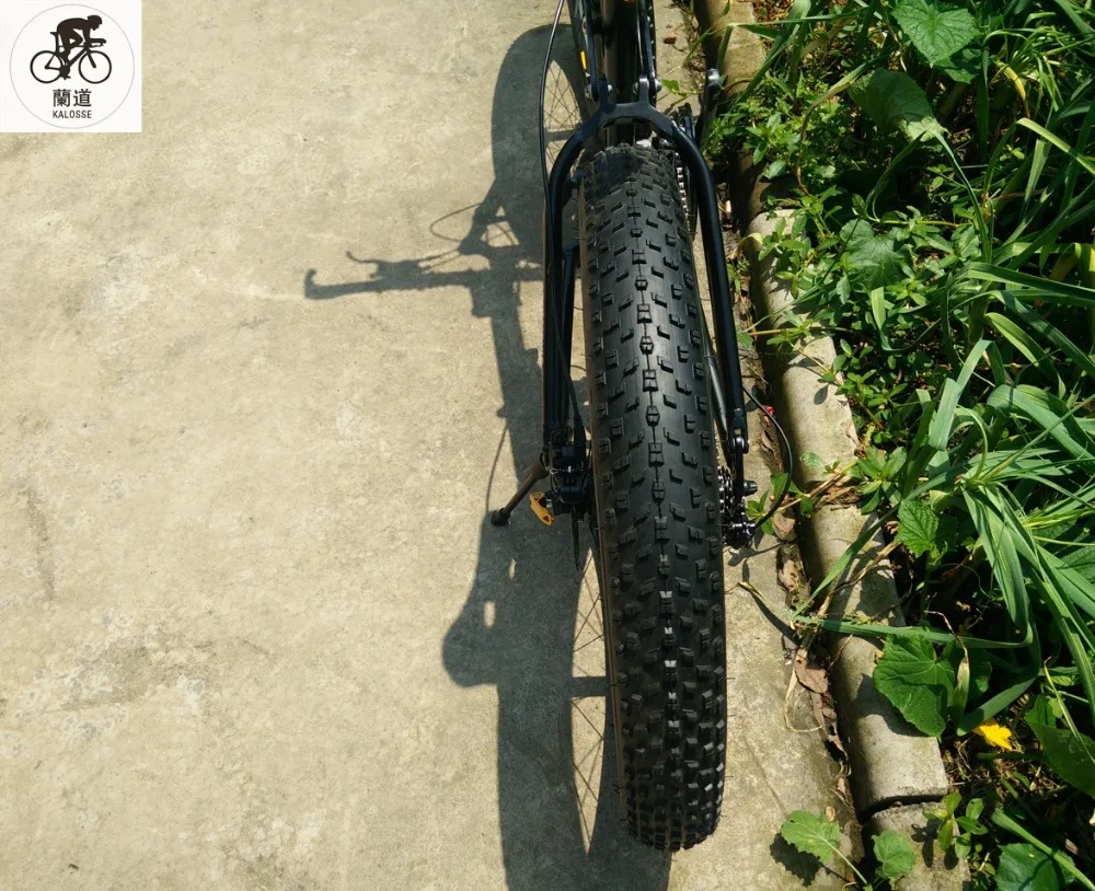 Discount Kalosse   new cycling bicicleta mountain bike  bicycle 21/24/27/30 speed  26*4.0 tires  snow/beach   mountain bicycle 14