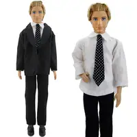 Lot Style 1 ensemble costume d'affaires quotidien tenues pantalon + chemise manteau veste hommes vêtements pour 30 cm accessoires de poupée bébé fille garçon jouets 3
