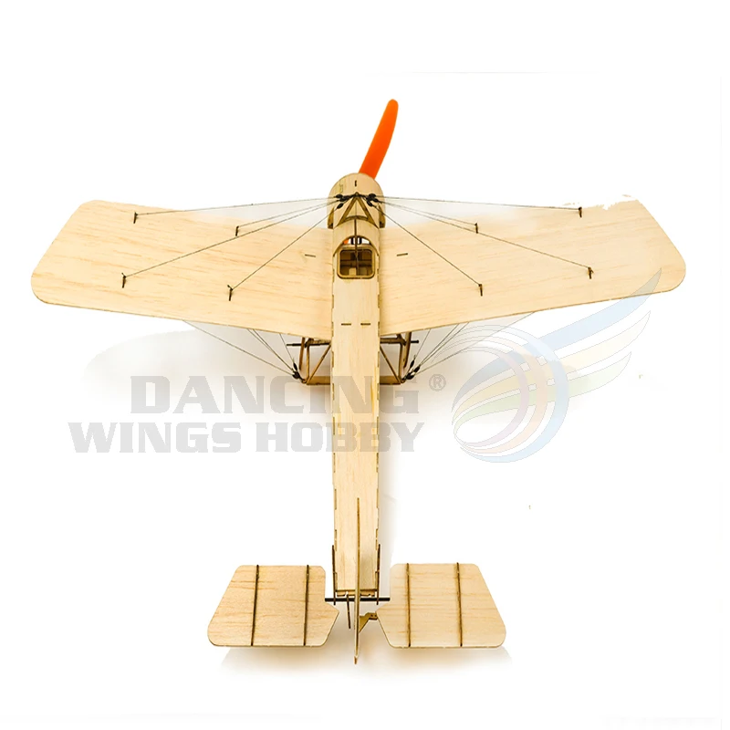 Micro Balsawood Airplane Kit Fokker-E Aircraft Model 420mm Wingspan Electric Remote Control Aeroplane for Indoor Park Fly K8 4