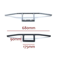 Универсальный, 22 мм, 7/8 дюймов, мотоциклетный, Refit, руль, Ретро стиль, черный, для скутера, для мотоцикла, модный, с ручкой, для мотоцикла, ретро руль