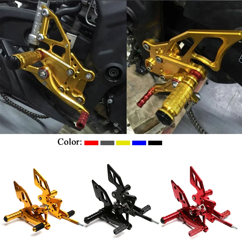 

For R3 R25 YZF-R3 Adjustable Foot Rests Rear Sets Foot Pegs Motorcycle CNC Aluminum Alloy Accessories