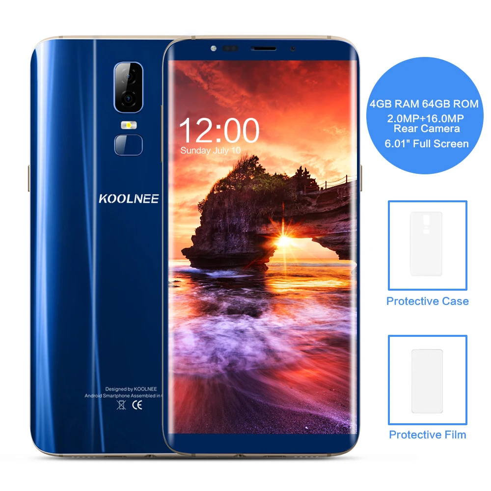 KOOLNEE K1 4 г сотовый телефон Android 7 0 6 01 дюймов MTK6750T Octa Core 1 5 ГГц ГБ Оперативная память 64
