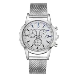 Новый Топ бренд Роскошные мужские часы с круглым циферблатом 3 лица 6 рук сплав ремешок Кварцевые аналоговые наручные часы в подарок