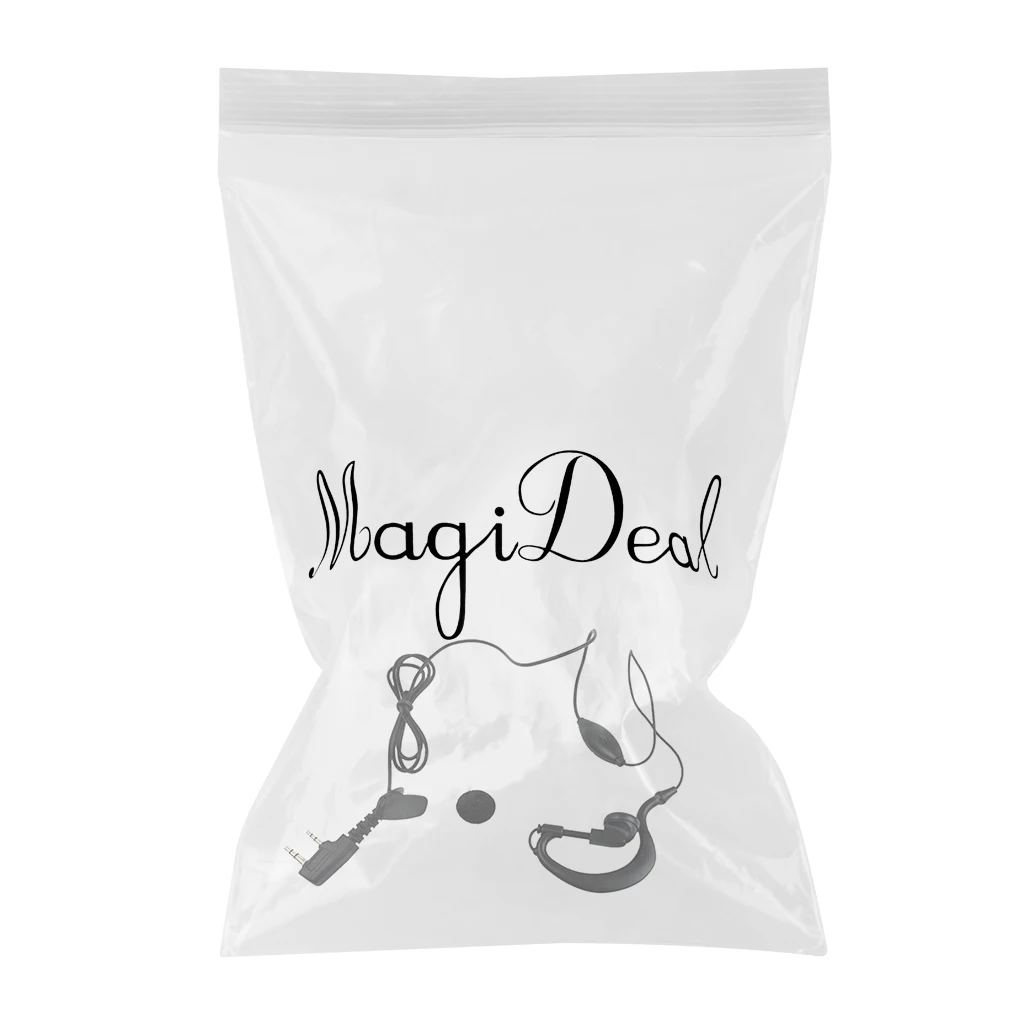 2.5mm/3.5mm Jack K Type Hanging Earphone with Microphone for Kenwood Baofeng Male Jack Earphone & Clothes Clip