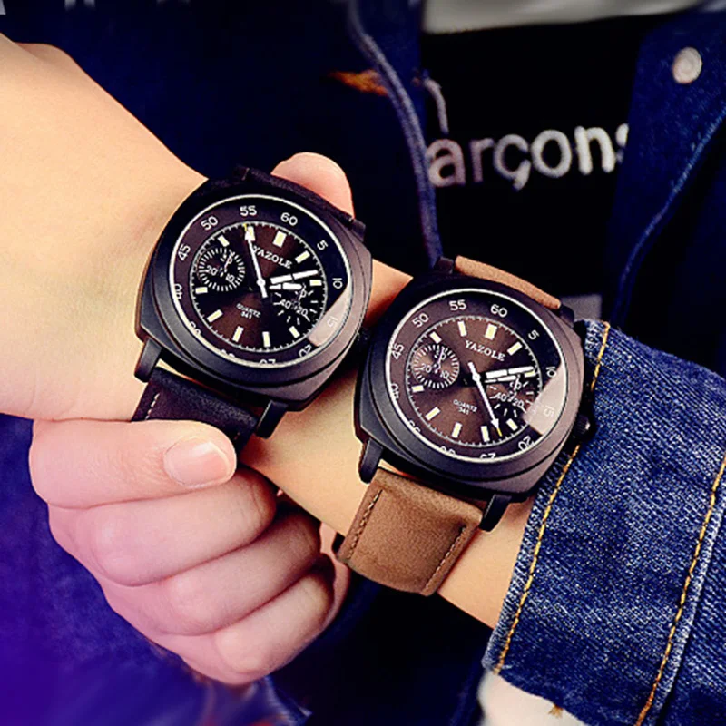 YAZOLE спортивные наручные часы для мужчин известный бренд мужской часы кварцевые часы для мальчиков кварц-часы Montre Homme Relogio Feminino YZL341H