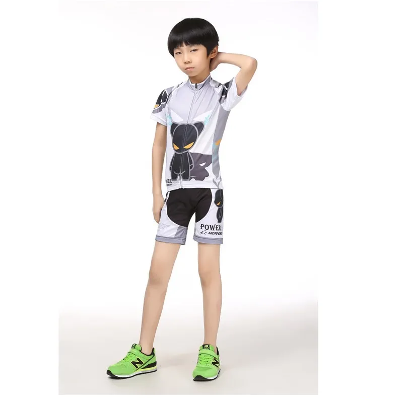 Kids Cycling Clothing Short Sleeve Summer Cycling Jersey Set for Boys