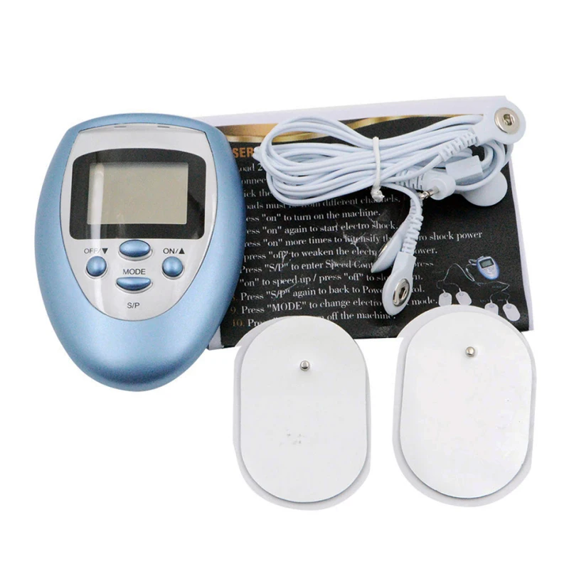 New 2019 4 pad body muscle stimulator electric vibration meridian pulse muscle stimulator relieve physical therapy massage-4
