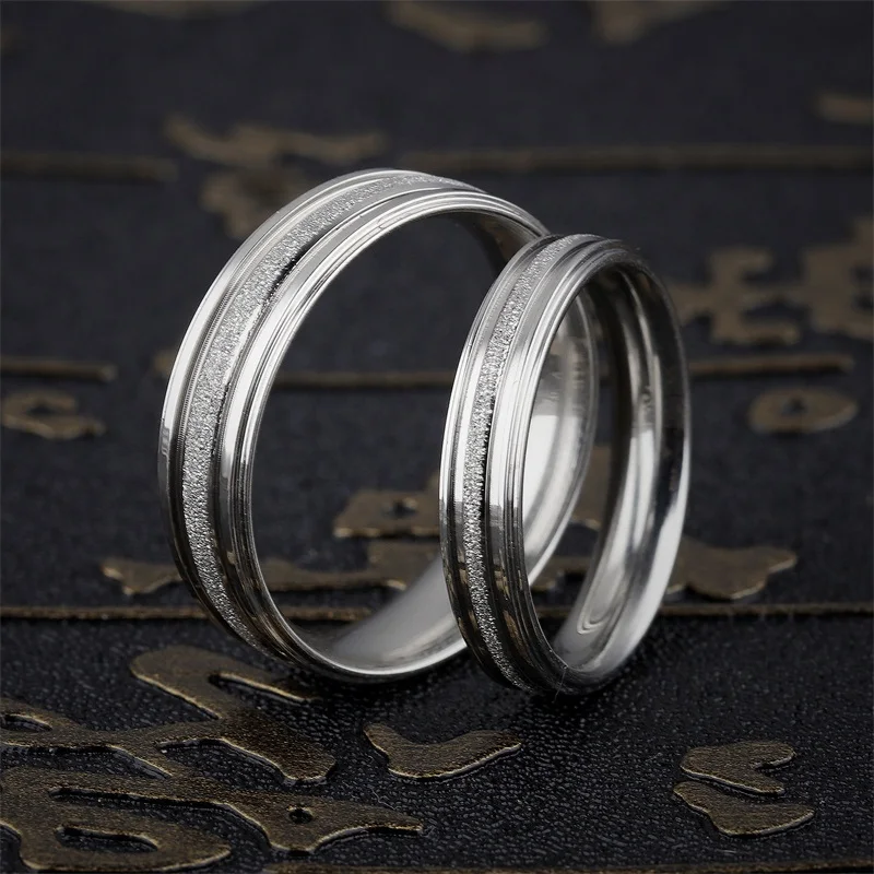 AZIZ BEKKAOUI Couple Rings Stainless Steel Wedding Rings Engrave Name Rings For Lover Engagement Promise Jewelry Dropshipping