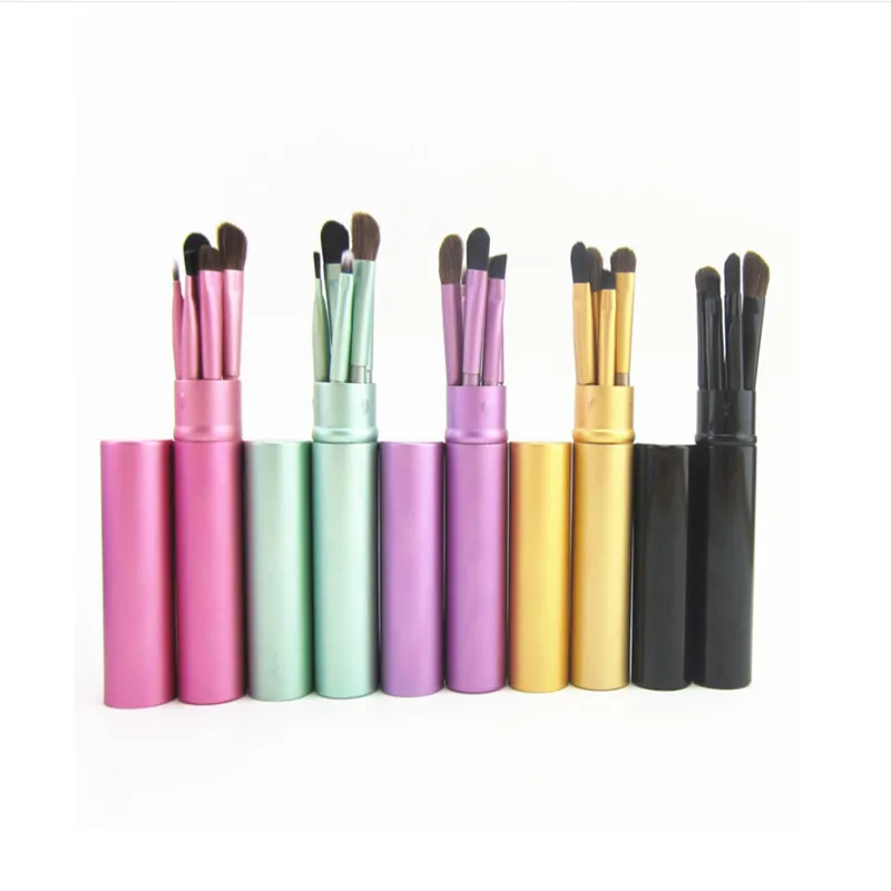 

5pcs Portable Mini Eye Makeup Brushes Set Eyeshadow Eyeliner Eyebrow Brush Cosmetic Tool brochas maquillaje viaje With Case 30#
