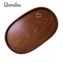 Японский стиль Вуд подносы, овальный поднос, деревянная тарелка, японский чайный поднос, питание, выступающей плиты, деревянный чай, Деревянная утварь
