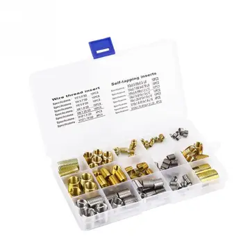 

116Pcs/Set Self Tapping Thread Slotted Inserts and Steel Wire Thread Inserts Combination Set Thread Repair Tools Hot Sale