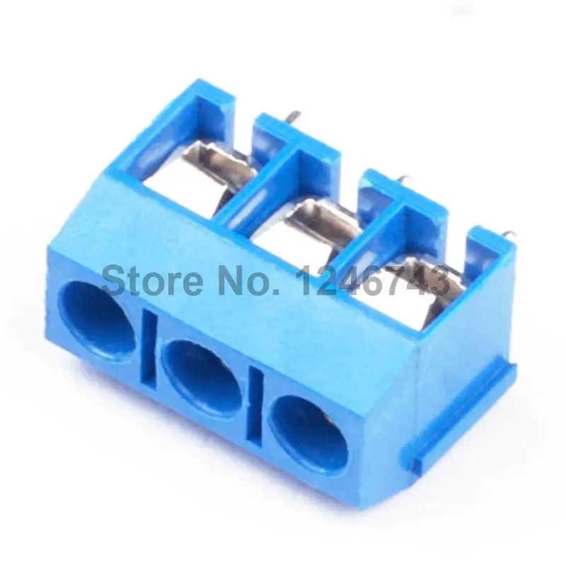 20PCS 3 Pin Screw Terminal Block Connector 5.08mm Pitch B
