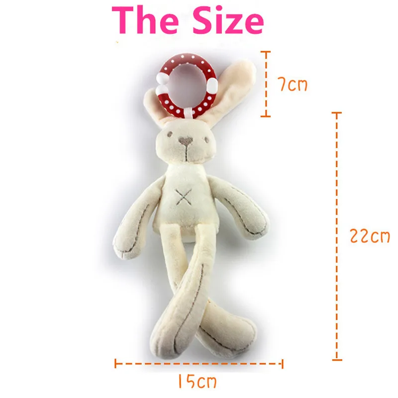 22 см* 15 см детские погремушки милый кролик медведь для детей висит кольцо рук Кровать Коляска мягкая Куклы развивающие Игрушечные лошадки Прорезыватель