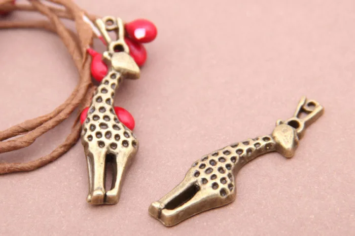50pcs Vintage Giraffe Charm Fit Necklace/Bracelet/apparel/Key Chain Fashion Alloy Pendant DIY Jewelry Making Accessories | Украшения и