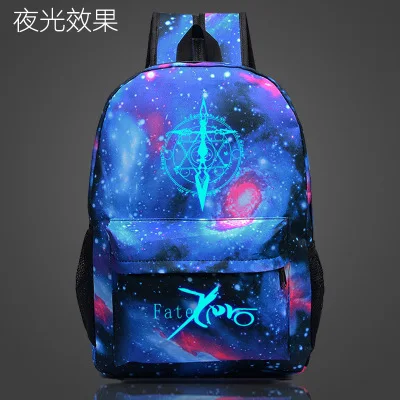 

Japan Anime Fate Zero Saber School Bags noctilucous Luminous backpack student bag Notebook Daily Glow in the Dark Mochila Gift