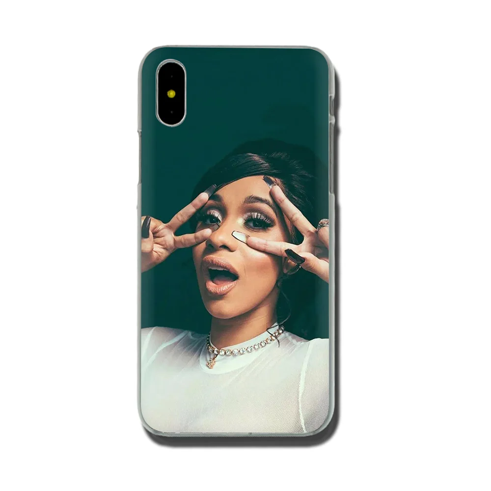 Жесткий чехол Cardi B для iphone 5 5s 6 6s 7 8 plus X XR XS MAX 11 pro Max - Цвет: H1