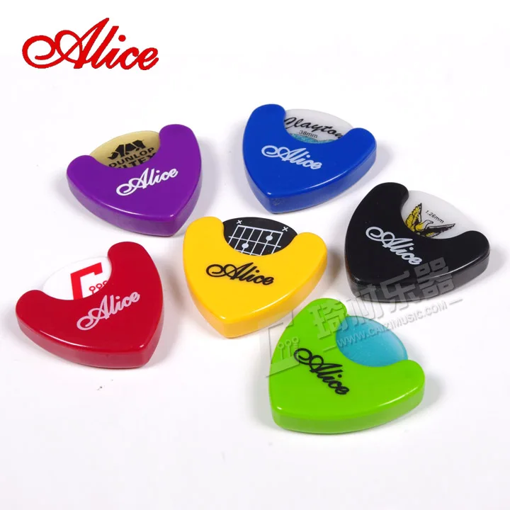 

Alice Triangle Shape Guitar Pick Holder Case Storage Box Self Stick plectrum mediator Pickholder