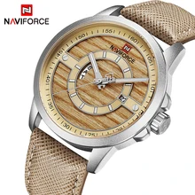 Лучший бренд класса люкс NAVIFORCE часы мужские модные повседневные кожаные кварцевые часы с датой мужские спортивные водонепроницаемые наручные часы Montre Homme