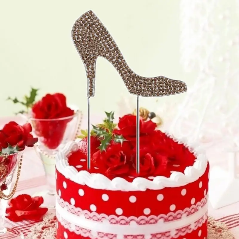 Обувь на высоком каблуке; блестящий ТОРТ; Топпер; десерт; выбор для дня рождения; украшения для дня рождения; украшение для Дня матери; реквизит; декор для торта
