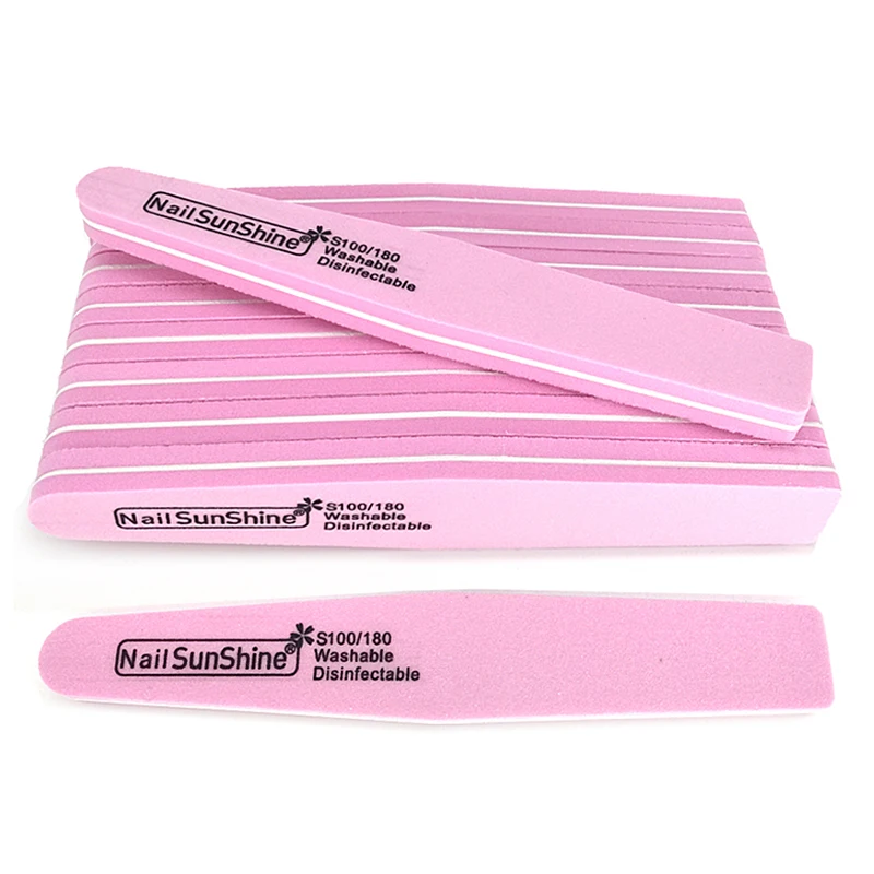 Lixa de Unha Acessórios de Arte Polonês Unghie - 180 Nail Care Lustrando Lixa Lavável Dupla Face Pedicure Manicure Unhas 50x Cal 100 5 Beleza e saúde