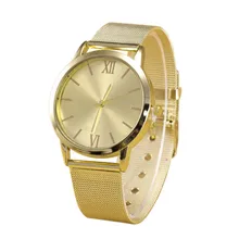 2016 New Women Casual Ladies Gold Stainless Steel Mesh Band Wrist Watch Dress Women Watches Relogio Feminino Clock Hot Sale