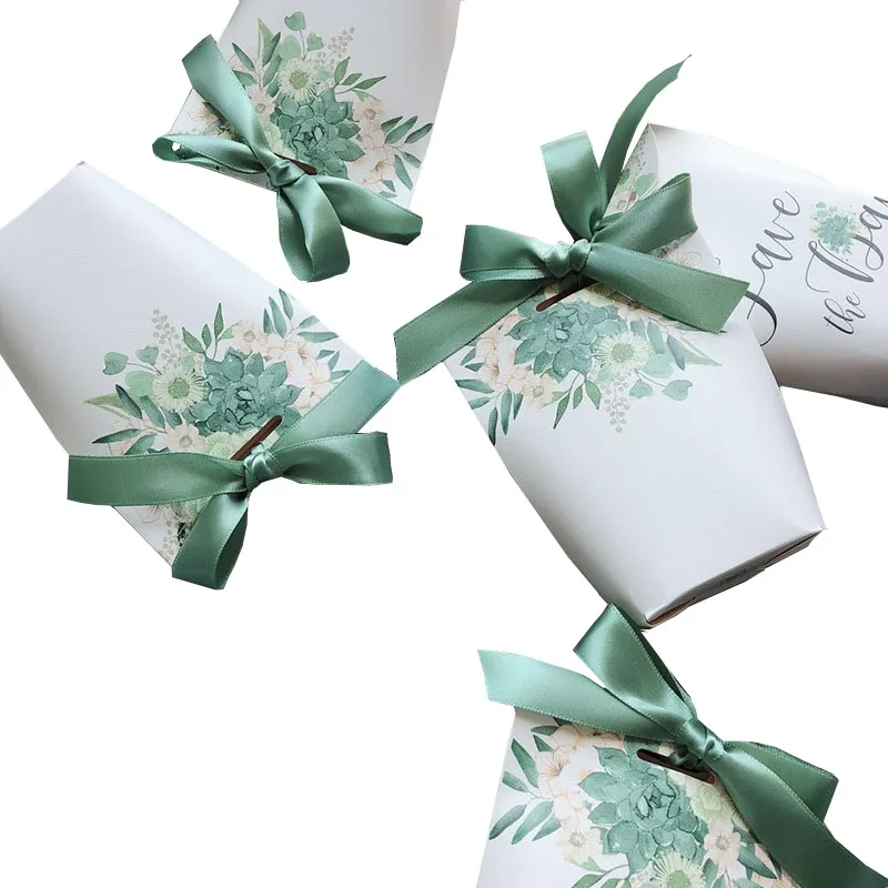 

2PC/Pack Fantasy Forest Series Flamingo Rose Cat Packaging Paper Boxes Wedding Birthday Candy Gift Boxes Creative Jewelry Bags