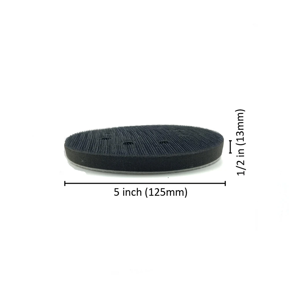 POLIWELL 1PC 5 Inch 8-Hole Sanding Sponge Interface Pad for Sanding Pads 125mm Hook&Loop Buffer Pad