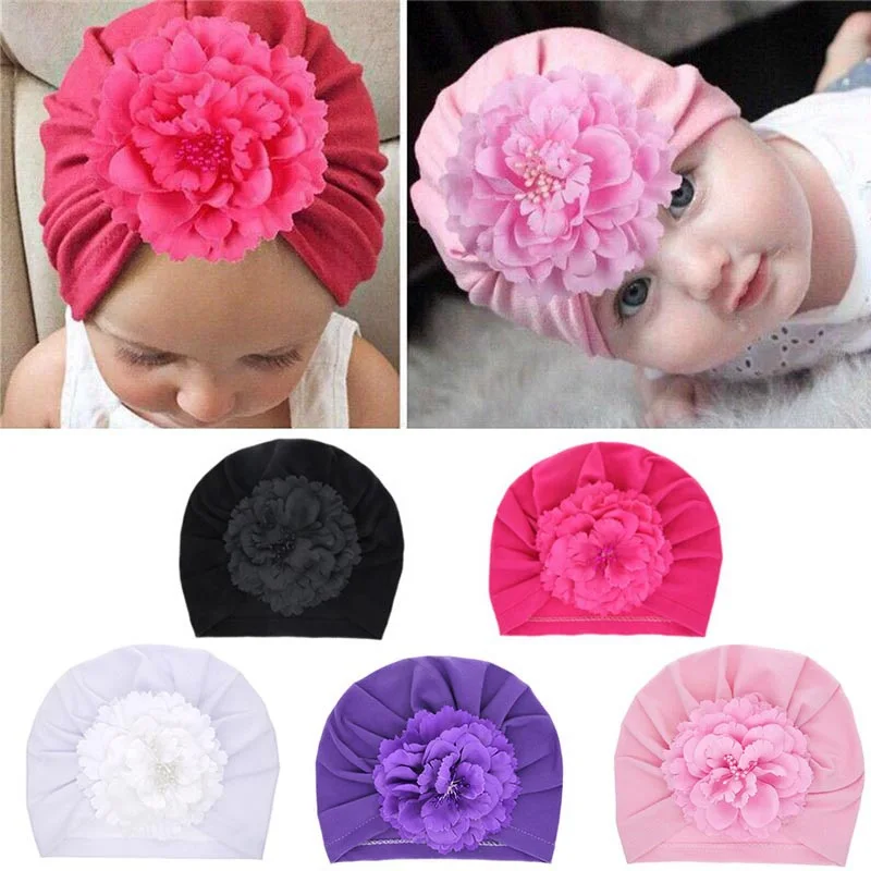

Flower Girl Headband Newborn Infant Toddler Kid Baby Girl Turban Bowknot Soft Cotton Bunny Beanie Hat Cap Photo Props