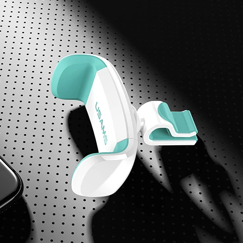 White with green USAMS Автомобильный Держатель для iPhone Sumsung Мобильный Телефон Владельца Автомобиля Air Vent Держатель 360 Ratotable Мобильный Телефон Держатели и стоит - Цвет: White with green