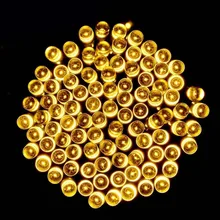 12 м 100 светодиодный Солнечный Мигающий Сказочный гирлянда огни Рождество открытый сад свадебное украшение рождество праздник