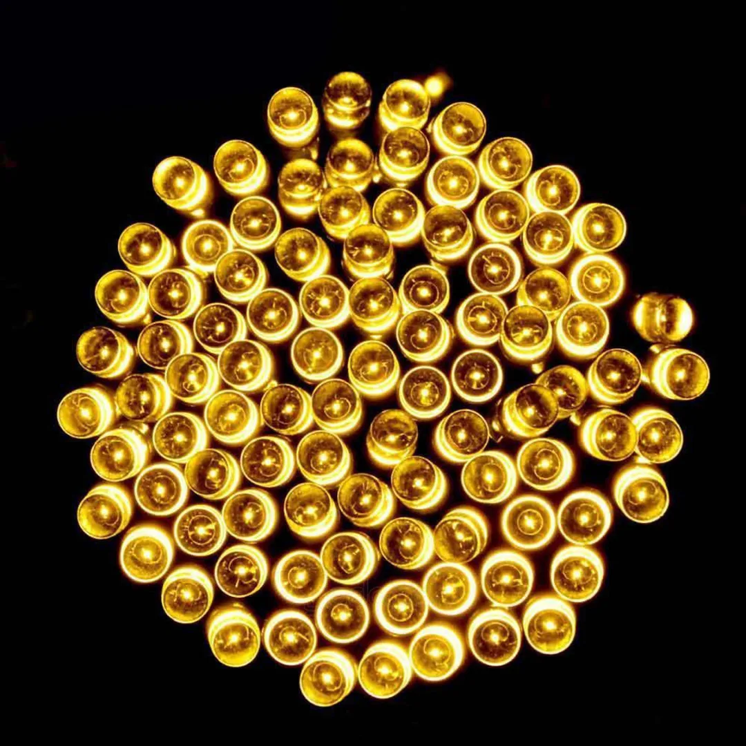 Koop 12 m 100 LED Solar Flashing Fairy Lichtslingers Kerst Outdoor Tuin Bruiloft Decoratie Kerstvakantie