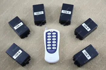 

DC 12V 10A 1 CH channel RF Wireless Remote Control Switch & Remote Control System 6 receiver and transmitter Free Shipping
