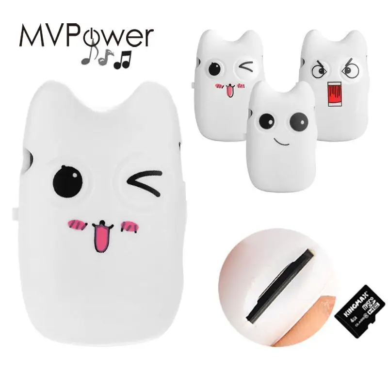 

MVpower Mini Cartoon Cute MP3 Player Loop Playback USB TF-Card Slot Digital Mp3 Music Player Perfect Gifts