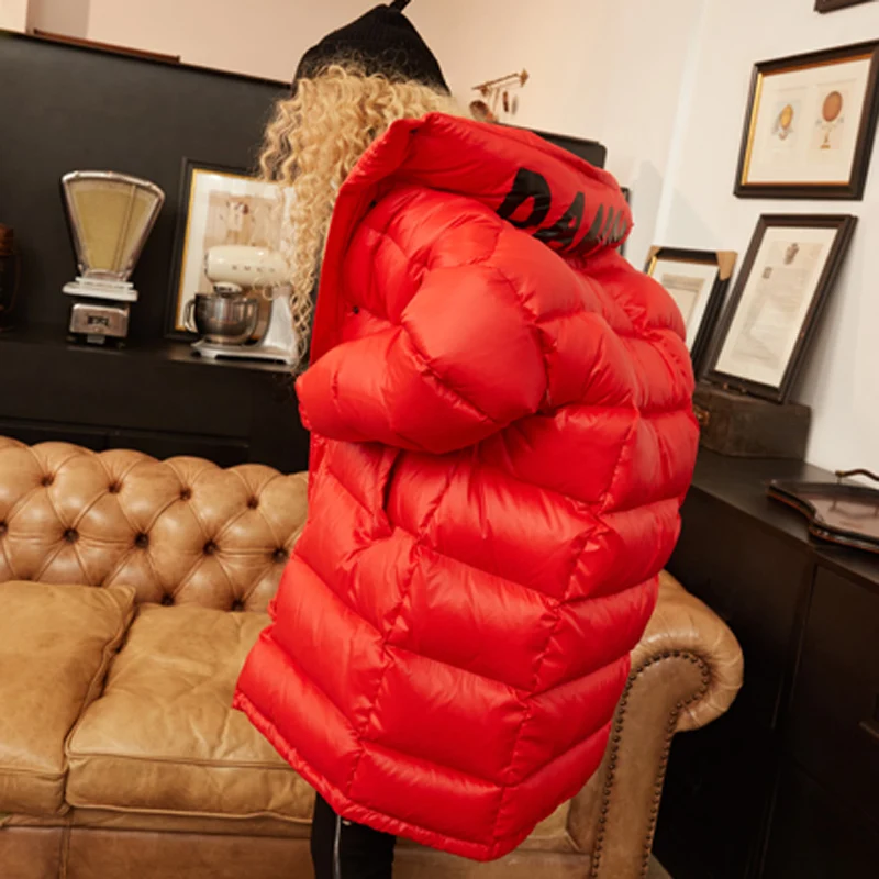 D'hiver Hiver Blanc Veste Plus De Long La Lâche rouge Survêtement A703 Femmes Européenne Manteau Noir Canard 2018 Femelle Taille Duvet Épais dX6xdIv