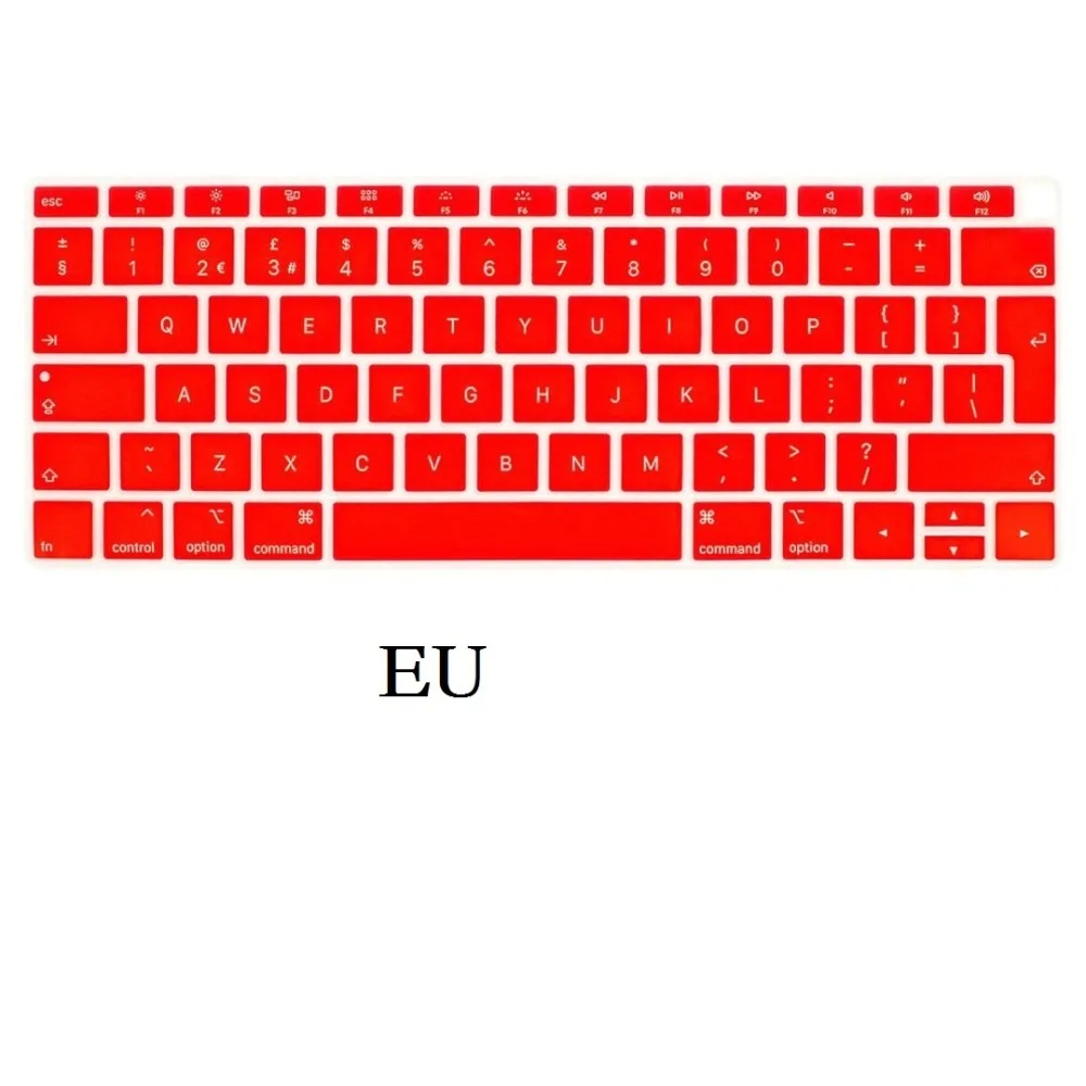 EU US for Macbook Air 13 Keyboard Cover 2018 Silicon A1932 English for Macbook Air 13 2018 A1932 Keyboard Film Skin              (7)