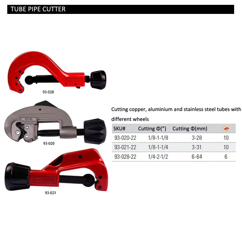 1//2/" 2/" Pipe Cutter Plumbing Cutter Tool with 2 Alloy Steel Cutting Wheels