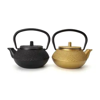 

Cast Iron Tea Pot Teapot Japanese Style Kettle With Strainer Flower Tea Puer Kettle Coffee Teapot 300ml