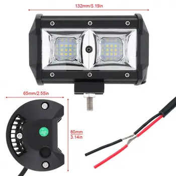 

5 Inch 12V LED Light Bar 3 Rows Car Work Light Combo Beam for Driving Offroad Boat Car Tractor Truck 4x4 SUV