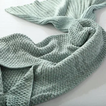 

sofa blanket throws Mermaid Tail Blankets Women Super Soft Sleeping Bed Handmade Crochet Portable Blanket Throws For Sofa