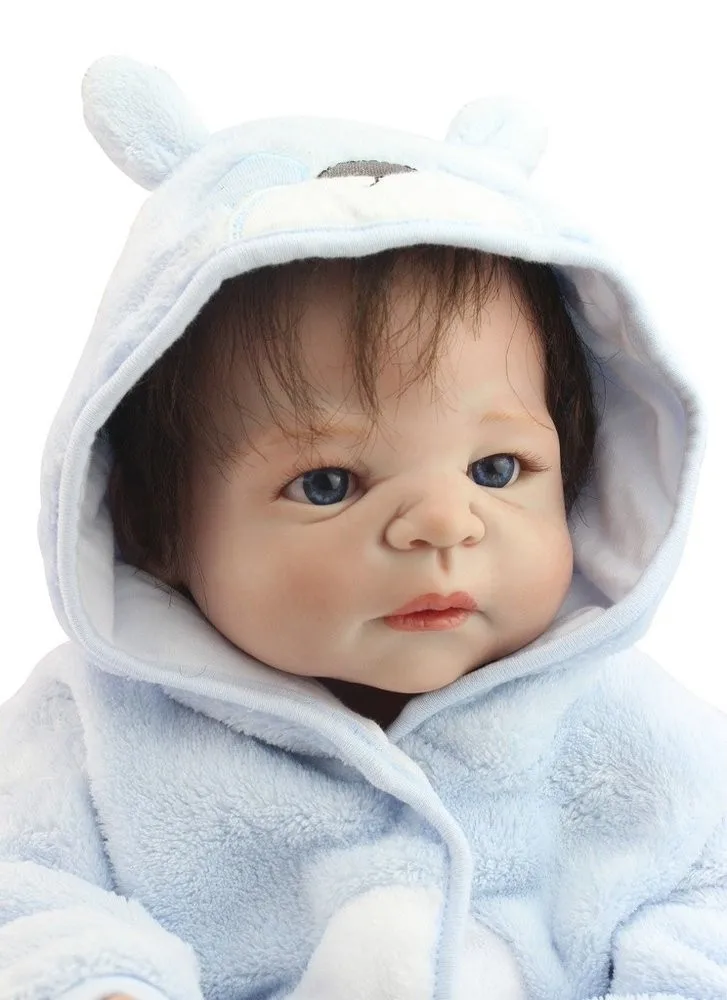 Reel Plein Silicone Reborn Baby Dolls Enracinee Reel De Cheveux Humains 22 55 Cm Garcon Fille Faux Bebe Poupees Bebe En Vie Bonecas Aliexpress