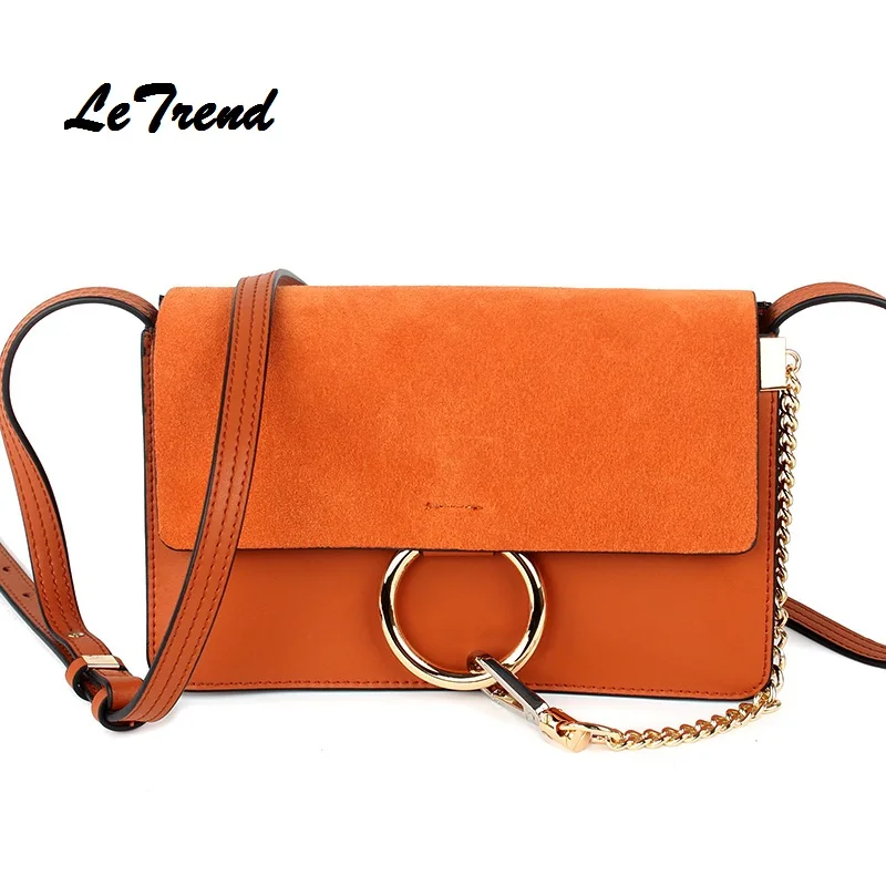 

LeTrend New Korea Fashion Women Genuine Leather Handbags Bag Satchels Messenger Bag Crossbody Bags Ladies's Shoulder Bag New