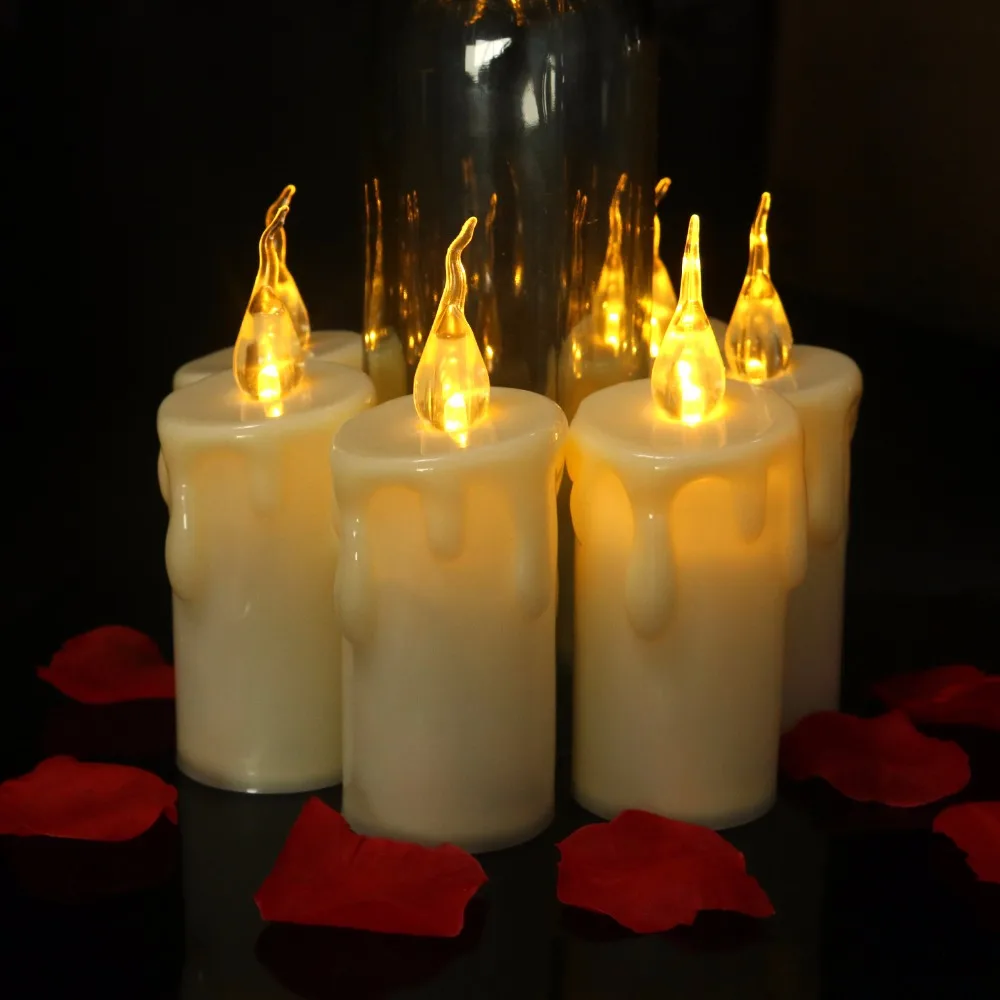 Buy Pack of 6 Tear Drop Flameless Led