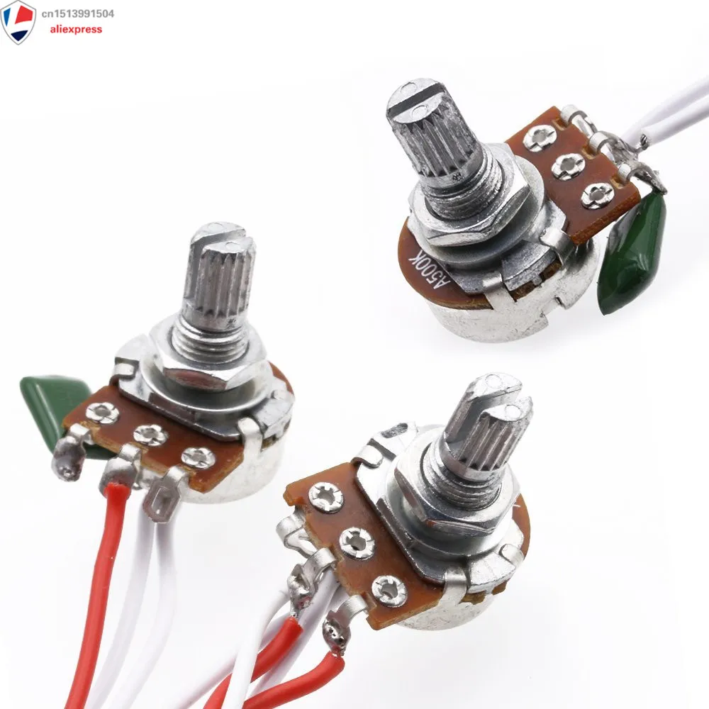 Wiring Harness Prewired 1 Volume 2 Tone Control 5 Way Switch 3 500K Pots For Strat Guitar (Black Tip)-in Guitar Parts & Accessories from Sports ...
