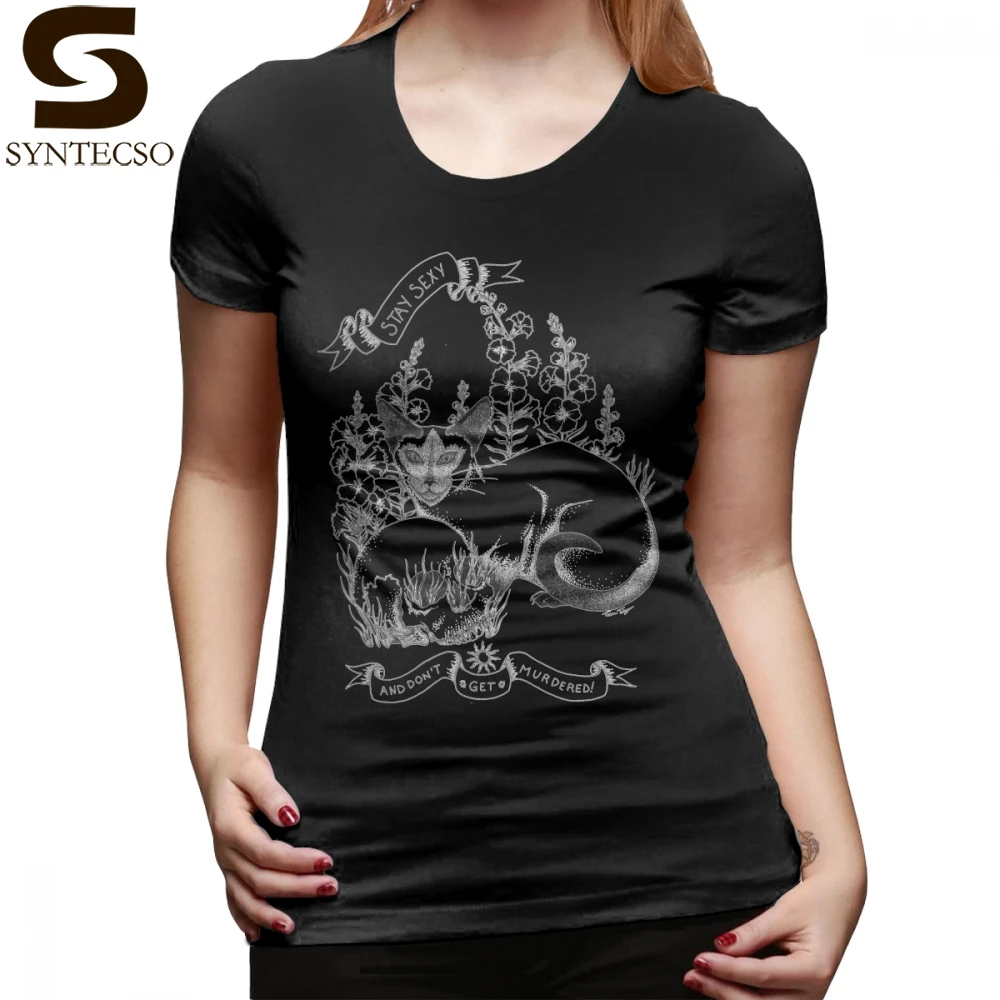 

Siamese Cat T-Shirt My Favorite Murder T Shirt Oversize Street Wear Women tshirt Short-Sleeve 100 Cotton O Neck Ladies Tee Shirt