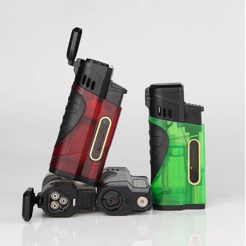 

Windproof Jet Butane Torch Turbo Strong firepower Three straight Cigarette cigar pipe Inflatable gas Lighter Accessories